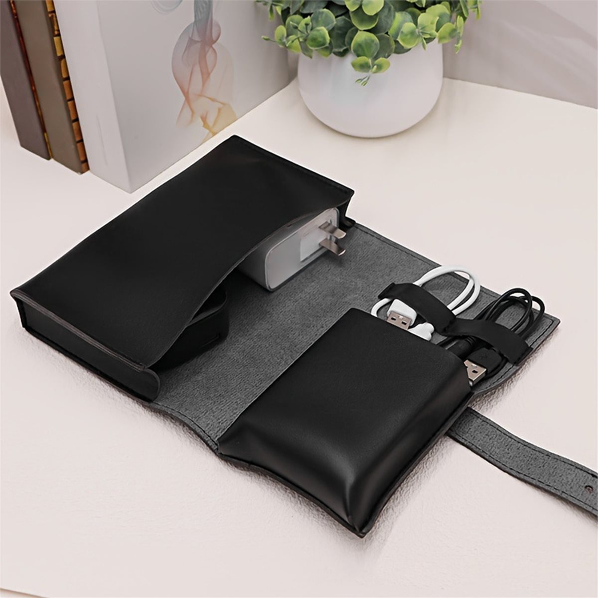 (A94Z] PU Multi-Compartment Or - Tech Accessories Storage recension och pris